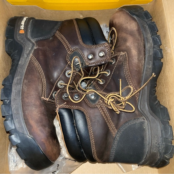 Carhartt Men's Size 8.5 Rugged Flex soft Toe Work Boot Oil Tanned CMF6066 - Picture 1 of 10